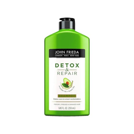 John Frieda Detox and Repair Shampoo, 8.45 Ounce Shampoo with Nourishing Avocado Oil and Green Tea