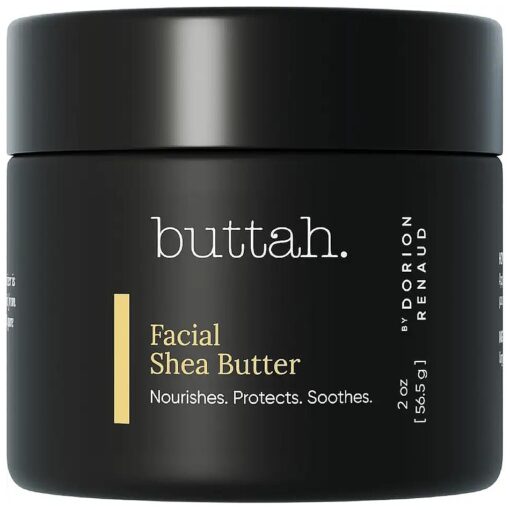 Buttah Skin Facial Shea Butter 2oz - Organic Whipped Virgin Raw Moisturizer for All Skin Tones - Hydrating & Natural