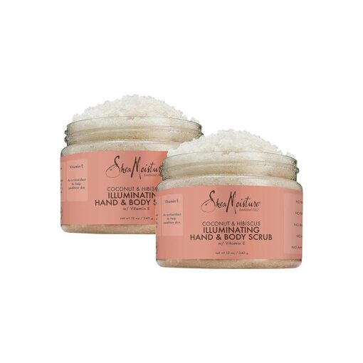 Shea Moisture Coconut & Hibiscus Hand & Body Scrub, 12 Oz, Pack of 2