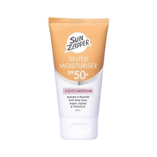 Sun Zapper BB Cream Tinted Moisturiser Light/Medium SPF 50+ Aloe Vera, Kakadu Plum, Jojoba, Vitamin E 50mL 1.69oz ( Light/Medium ) Moisturizer Made in Australia