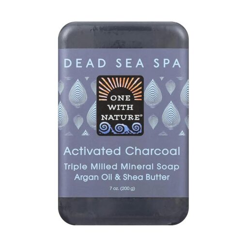 One With Nature Soap Bar Activated Charcoal, 7 Oz