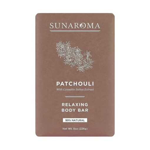 SUNAROMA Natural Skin Care Soap : Patchouli, Coconut, Peppermint, Goats Milk ( Pack of 6, Patchouli Oil )