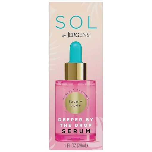 SOL Deeper by the Drop Self Tanning Drops, Tanning Water, Add to Lotions, Serums, and Oils for Custom Tan, for Year-Round Glow, 1 Fluid Ounce