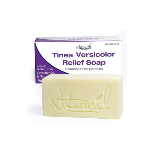 Naturasil Natural Tinea Versicolor Relief 10 % Anti-Itch Sulfur Soaps | Best for Tinea, Ringworm, Jock Itch & Irritation | Safe for Kids & Adults | Fast & Effective for All Skin Types | 4 oz Bar