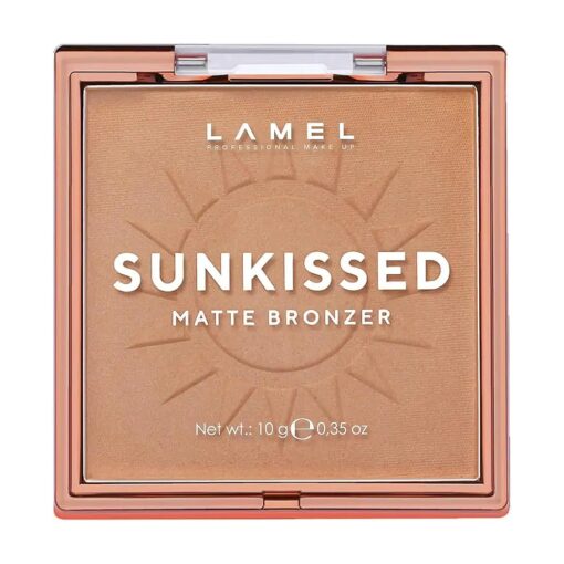 LAMEL Sunkissed Matte Bronzer Face Powder - Non-Shimmer, Long Lasting, Non-Greasy Bronzing Organic Makeup Formula - Matte Finish - Natural Tan Skin - N. 401-0.35oz .