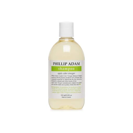 Phillip Adam Apple Cider Vinegar Shampoo for Shiny Hair - Sulfate Free and Paraben Free - Original Green Apple Scent - 12 Ounce