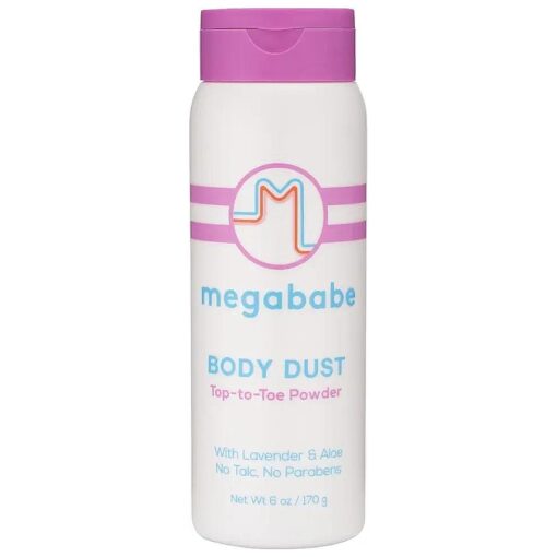 Megababe Sweat Absorbing Body Powder - Body Dust | with Lavender & Aloe | Talc-Free, All Natural | 6 oz