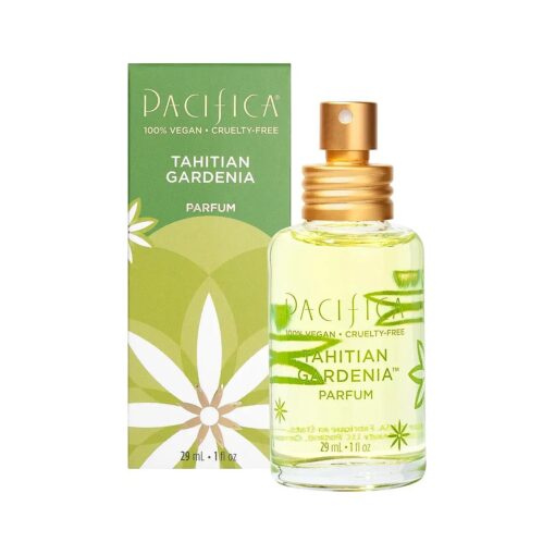 Pacifica Tahitian Gardenia Spray Perfume - Vegan, Cruelty-Free Perfume with Essential Oils in Recyclable Glass Bottle