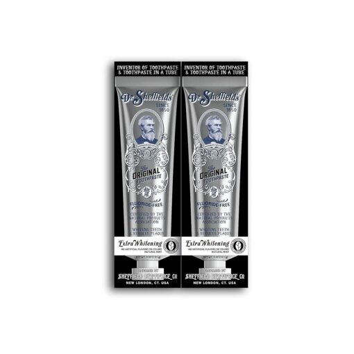 Dr. Sheffield 's Certified Natural Toothpaste ( Extra-Whitening ) - Great Tasting, Fluoride Free Toothpaste/Freshen Your Breath, Whiten Your Teeth, Reduce Plaque ( 2-Pack )