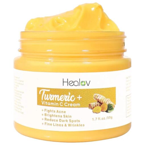 Turmeric Face Cream for Face & Body - All Natural Turmeric Skin Brightening Lotion - Turmeric Cleanses Skin, Fights Acne, Evens Tone, Fades Scars, Sun Damage, & Age Spots - Pure Turmeric Cream Healing