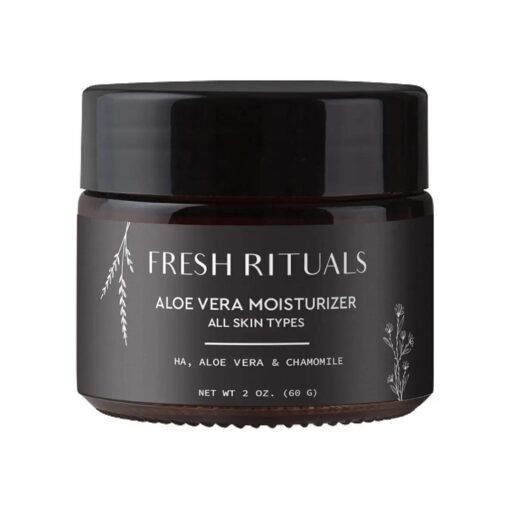 Fresh Rituals Vegan Face Moisturizer with Hyaluronic Acid, Aloe Vera and Niacinamide | 2 ounce | Cruelty Free, Paraben Free, Natural Ingredients | Light Weight Daily Use Moisturizing Cream