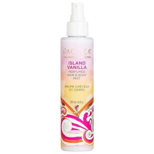 Pacifica Beauty, Island Vanilla Hair Perfume & Body Spray, Best Warm Vanilla Scent, Natural & Essential Oils, Alcohol Free, Clean Fragrance, Vegan & Cruelty Free ,