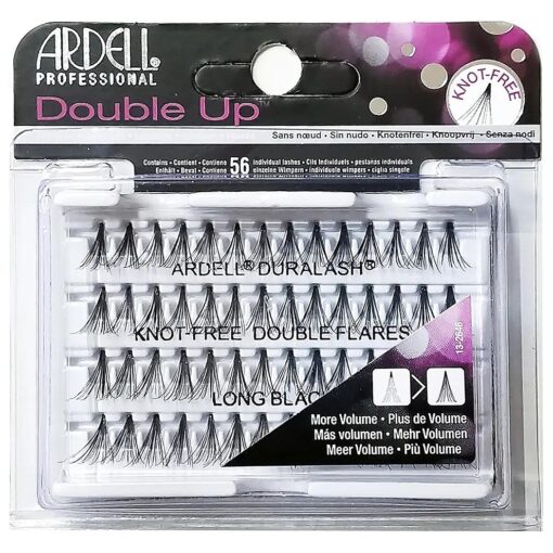 Ardell Double Individuals Knot Free Double Flares Black Long ( 6 Pack )