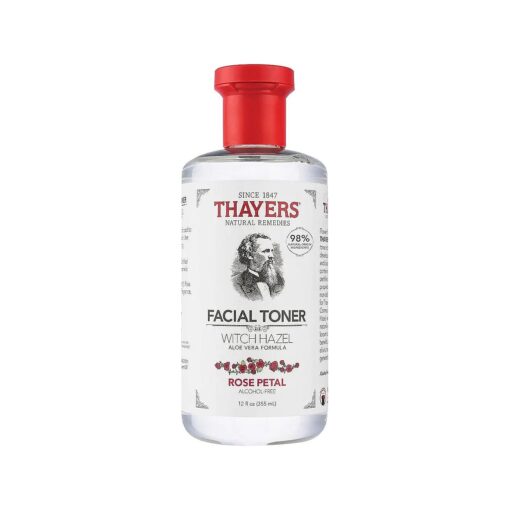 Thayers Facial Toner, Witch Hazel with Aloe Vera, Rose Petal, 12 Fl Oz