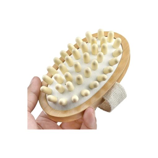 Natural Wooden Massage Body Brush for Cellulite and Improve Lymphatic Blood Circulation Dry Brush Remove Dead Skin Shower Bathe SPA Bath Brush