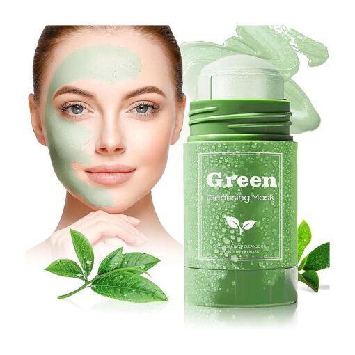 Green Tea Mask Stick for Face Blackhead Remover Face Mask Skin Care Deep Cleanse Clay Mask Stick Moisturizing Oil Control Acne Remover for All Skin Types of Women & Men ( 1 PCS )