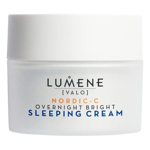 Lumene [ Valo Nordic-C Overnight Sleep Brightening Cream - Revitalizing Facial Moisturizer with Arctic Cloudberry, Hyaluronic Acid and Vitamin C - Radiance-Boosting Vegan Skin Care ( 50 ml )