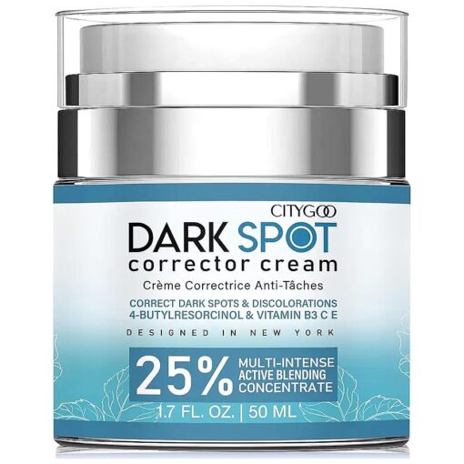 CITYGOO Dark Spot Remover for Face, Corrector, Melasma Treatment Hyperpigmentation Treatment, Freckle With Tranexamic acid, Niacinamide, Squalane and Vitamin E-1.7 FL OZ, blue, 50 g