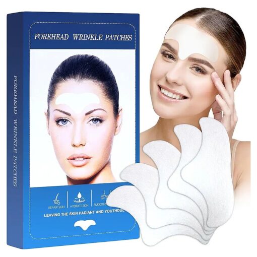 Forehead Wrinkle Patches 12pcs - Anti Wrinkle Patches with Hydrolyzed Collagen And Vitamin E, Face Tape for Wrinkles Forehead Wrinkles Care to Smooth Fine Lines & Wrinkles