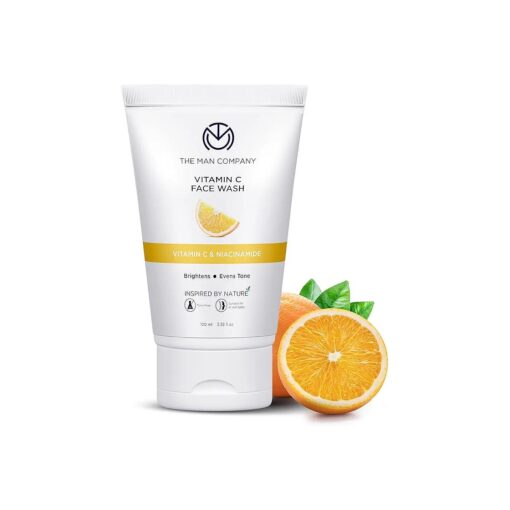 The Man Company Skin Brightening Vitamin C Face Wash with Turmeric and Moringa | Paraben & SLS Free - 100ml