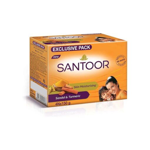 Sandal and Turmeric Soap, 150g ( Pack of 4 )