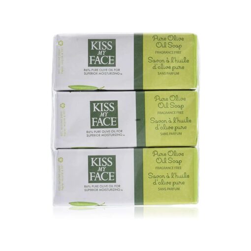 Kiss My Face Bar Soap, Pure Olive Oil, ( 8 OZ, Pack of 6 )