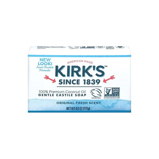 Natural Castile Bar Soap - Kirk 's Castile Natural Coco Bar Soap 4oz - 5 Pack