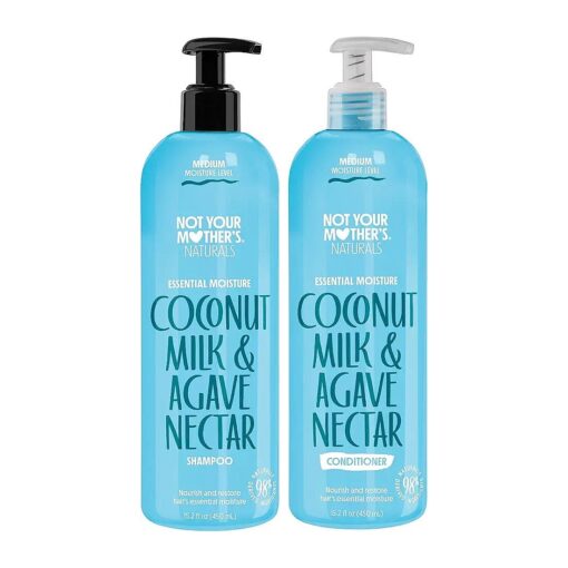 Not Your Mother 's Naturals Frizz Control Shampoo & Conditioner Set - 15.2 fl oz - Sulfate-Free Hair Products - Coconut Milk & Agave