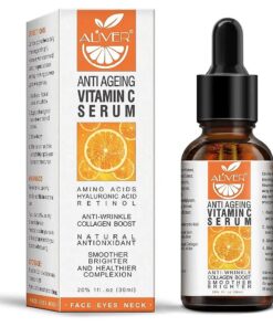 Organic Vitamin C Serum for Face/Body with Hyaluronic Acid, with 20 % Vitamin C & 100 % Vegan, Retinol & Amino Acids - Boost Skin Collagen, Anti Aging & Wrinkle Facial Serum, Retinol Serum for All Skin