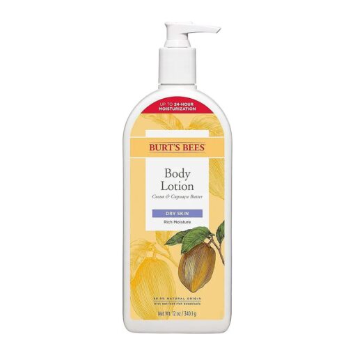 Burt 's Bees Butter Body Lotion for Dry Skin with Cocoa & Cupuacu, 12 Oz ( Package May Vary )