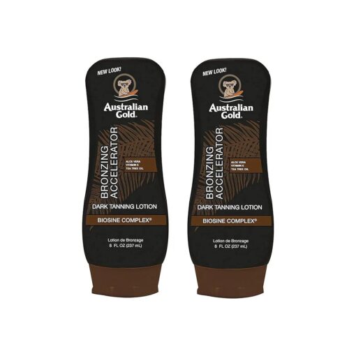 2 Pack Dark Tanning Accelerator Lotion with Bronzer