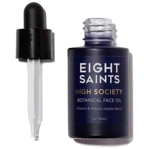 Eight Saints High Society Botanical Face Oil, Natural and Organic Anti Aging Facial Oil with Jojoba Oil, Vitamin E Oil, Marula Oil, and Neroli Oil, 1 Ounce