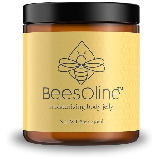 BeesOline Multi-Purpose Natural & Organic Moisturizer-PETROLEUM FREE, Soothes dry cracked itchy skin, protectant beeswax, promotes healing, reduces stretch marks, tattoo aftercare,1-8oz jar