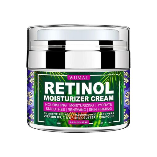 Retinol Cream - Reduces Wrinkles, Fine Lines and Dryness - Face Moisturizer for All Skin Types - 1.7 oz