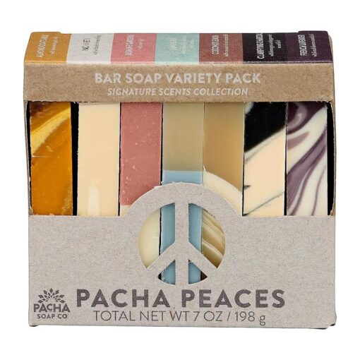 PACHA SOAP Pacha Peaces Bar Soap Variety Pack, 7 OZ