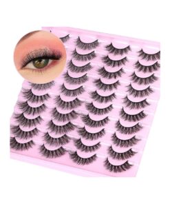 TNFVLONEINS Cat Eye Lashes Natural Look False Eyelashes Fluffy Mink Lashes Wispy 20 Pairs Natural Lashes 4 Styles Fake Lashes Strips Fake Eyelashes Multipack