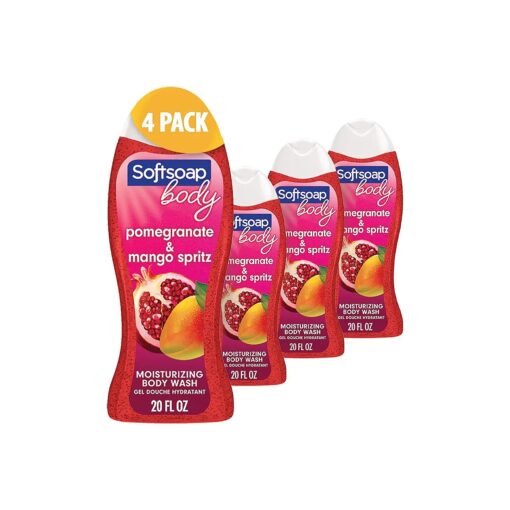 Softsoap Body Wash, Pomegranate & Mango Spritz Body Wash, 20 Fl Oz ( Pack of 4 )