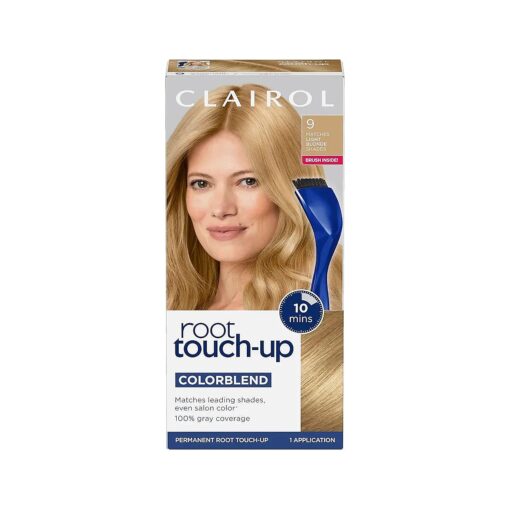 Clairol Root Touch-Up by Nice'n Easy Permanent Hair Dye, 9 Light Blonde Hair Color, Pack of 1