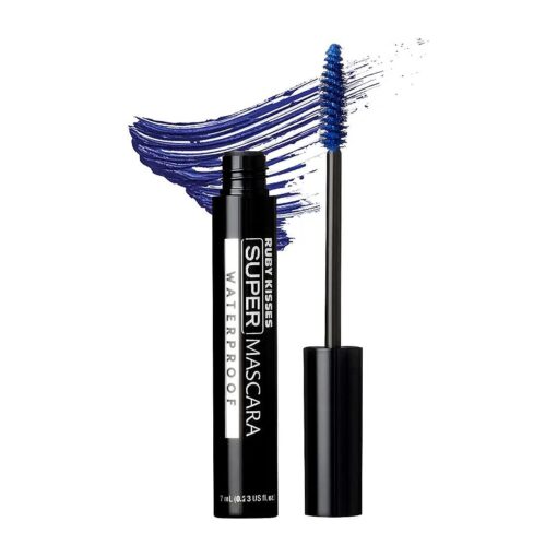 Ruby Kisses Super Mascara Waterproof, Lengthening, Defining, Curling Mascara, Eye Makeup ( Navy Blue )