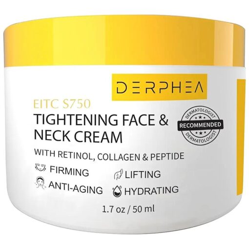 Neck Tightening Cream, Neck Cream, Face Firming Cream For Tightening & Firming Skin, Fine lines, Loose & Sagging Skin On Face, Neck, Decollete, Belly Or Other Skin Areas ( 1.7 OZ )