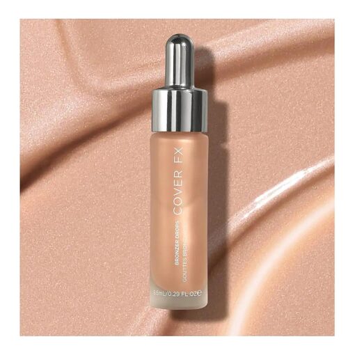 COVER FX Custom Bronzer Drops - Sunkissed : Neutral Bronze - 1 Fl Oz - Radiant Glow Liquid Bronzer - Customizable Color