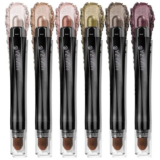 Neutral Eyeshadow Stick Makeup Set, Metallic Shimmer Matte Cream Eye Shadow Eyeliner Brightener Pencil Crayon - Classic 6PCS A005