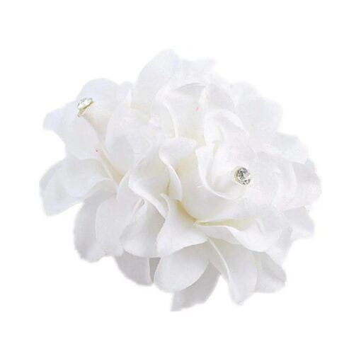 AKOAK New Beauty Women 's Bridal Wedding Rhinestone Orchid Hair Clip Barrette Bridal Wedding Party Women Accessories ( 1Pcs, White )