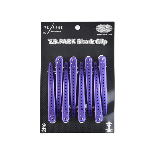 YS Park Shark Clips - Purple Metal 8pcs