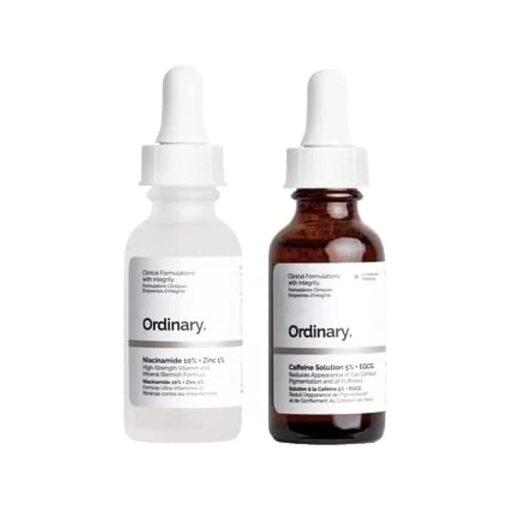 Set of The Ordinary Niacinamide 10 % + Zinc 1 % 30ml Plus The Ordinary Caffeine Solution 5 % + EGCG 30ml