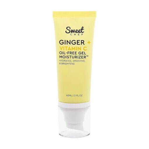 Sweet Chef Ginger + Vitamin C Oil-Free Gel Moisturizer - Antioxidant-Rich Soothing Daily Moisturizer with Hyaluronic Acid, Turmeric + Niacinamide - Help Hydrate + Even Skin Tone ( 60 ml / 2 fl oz )