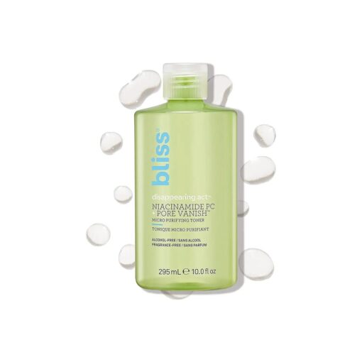 Bliss Disappearing Act Niacinamide Toner - 10 Fl Oz - Pore Vanish Complex - Purifies and Minimizes Pores - Alcohol-Free Face Toner - Clean - Vegan & Cruelty Free