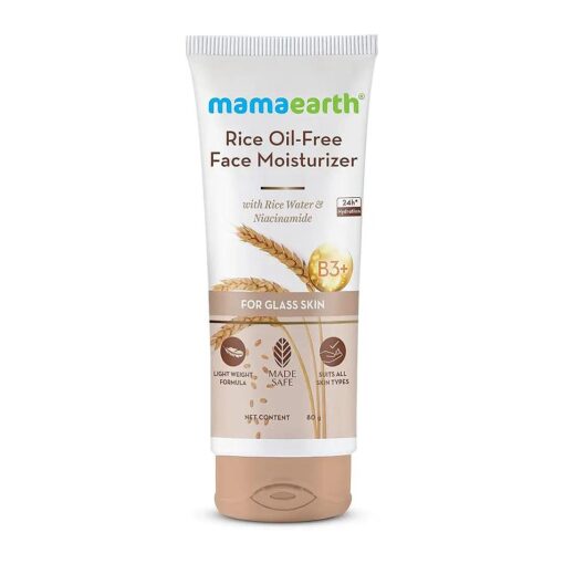 MAMAEARTH Rice Oil-Free Face Moisturizer for Oily Skin, With Rice Water & Niacinamide - 80 g