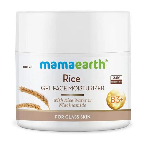 MAMAEARTH Rice Gel Face Moisturizer With Rice Water & Niacinamide for Glass Skin - 100 ml