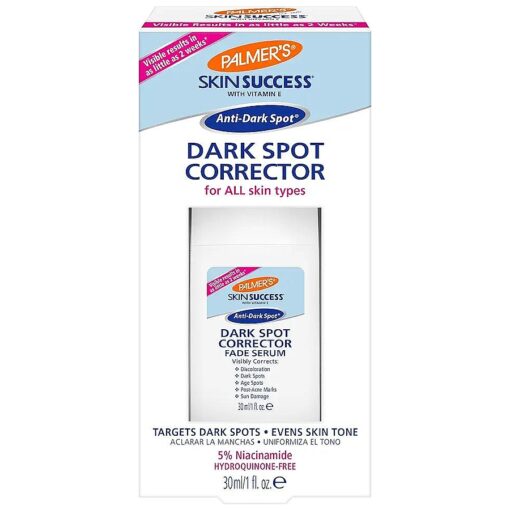 Palmer 's Skin Success Dark Spot Corrector Fade Serum with Vitamin E and Niacinamide, Helps Reduce Dark Spots and Discoloration, Facial Serum for Uneven Skintone, 1 Ounce